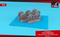 AR AW48352   1/48 SR-71A Blackbird early type wheels w/ weighted tyres (thumb59663)